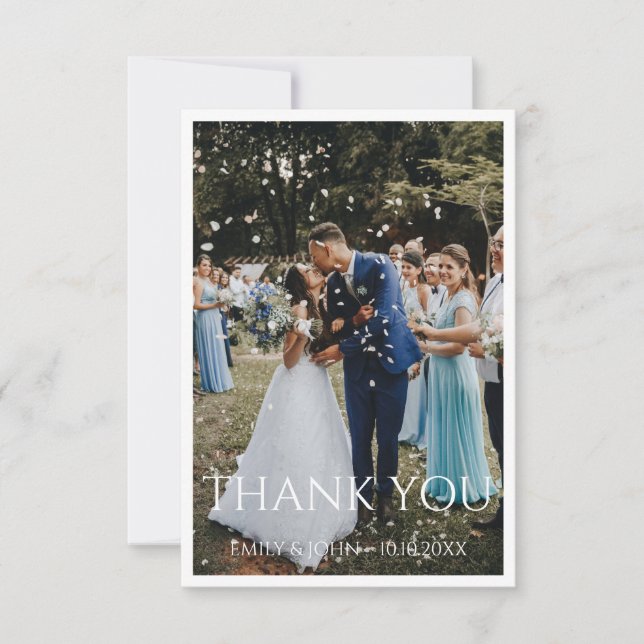 Foto de Agradecimento de Casamento Personalizada (Frente)