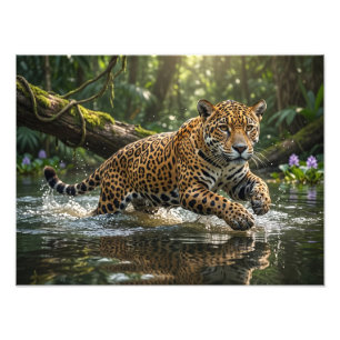 Foto de Ampliação de Jovem Leopardo Caminhando na