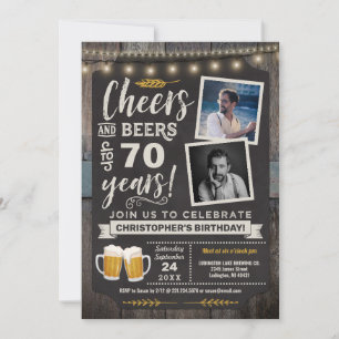 Foto de animação e convite para o aniversário do 7