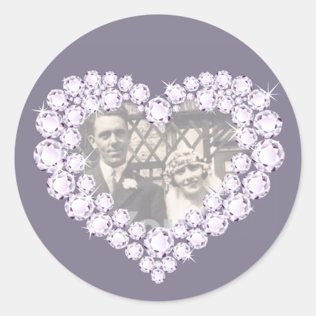 Foto de aniversário de diamante cinza adesivos bra (Frente)