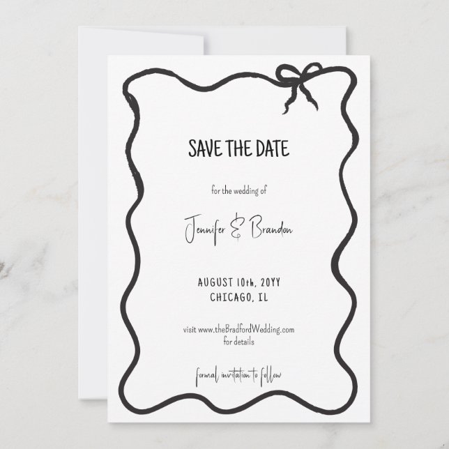 Foto de Anúncio de Data de Casamento com Dinheiro  (Verso)