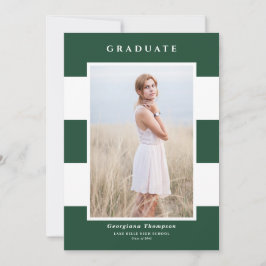Foto de Anúncio de Formatura com Listras Verdes e