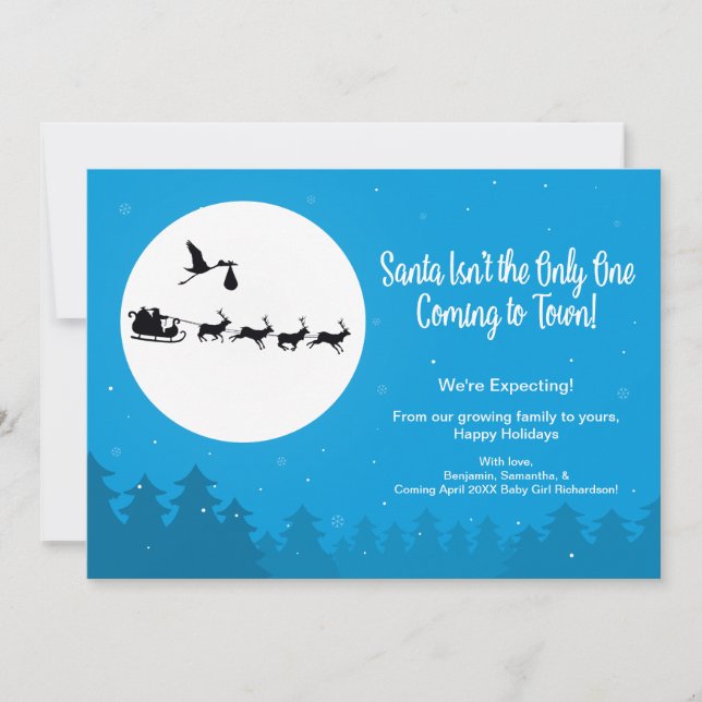 Foto de Anúncio de Gravidez no Natal Vindo à Cidad (Frente)