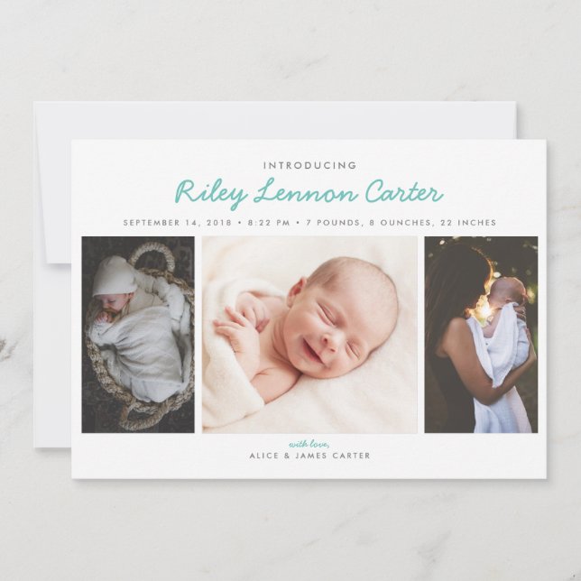 Foto de Anúncio de Nascimento com Introdução Amigá (Frente)