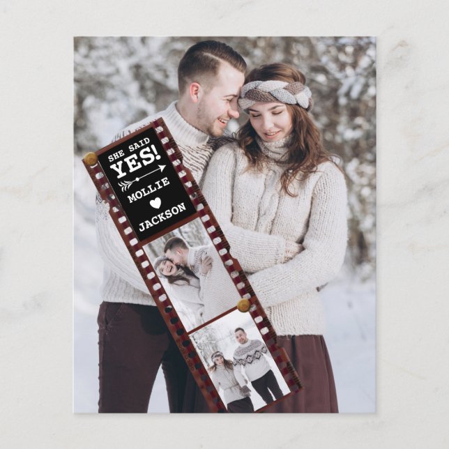 Foto De Anúncio Do Noivado De Orçamento Ela Disse  (Frente)