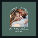 Foto de arco verde presente de casamento decoração<br><div class="desc">Juntos são melhores anúncio de casamento de casal arco foto e presente pôster impressão. Paleta de cores verdes moderna e elegante para garotas.</div>