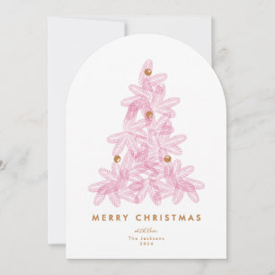 Foto de Árvore Rosa Moderna Cartão de Natal Arquea