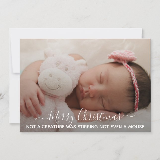 Foto de Bebê Dormindo Frase de Natal (Frente)