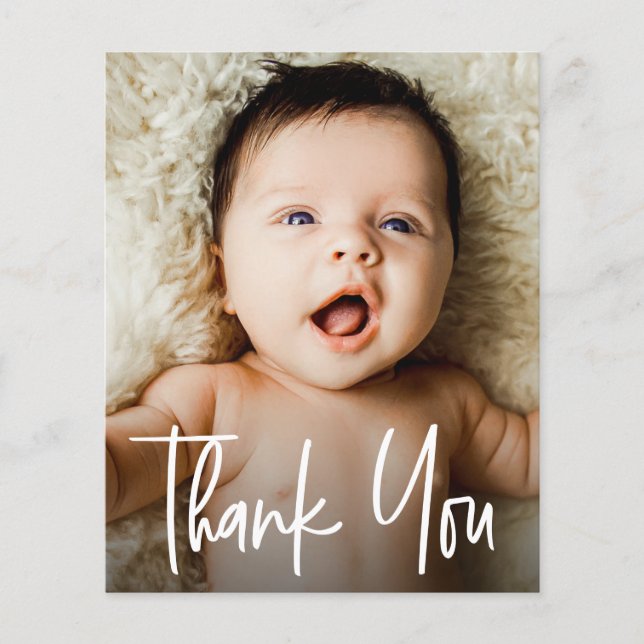 Foto de bebê personalizada moderna e amigável (Frente)