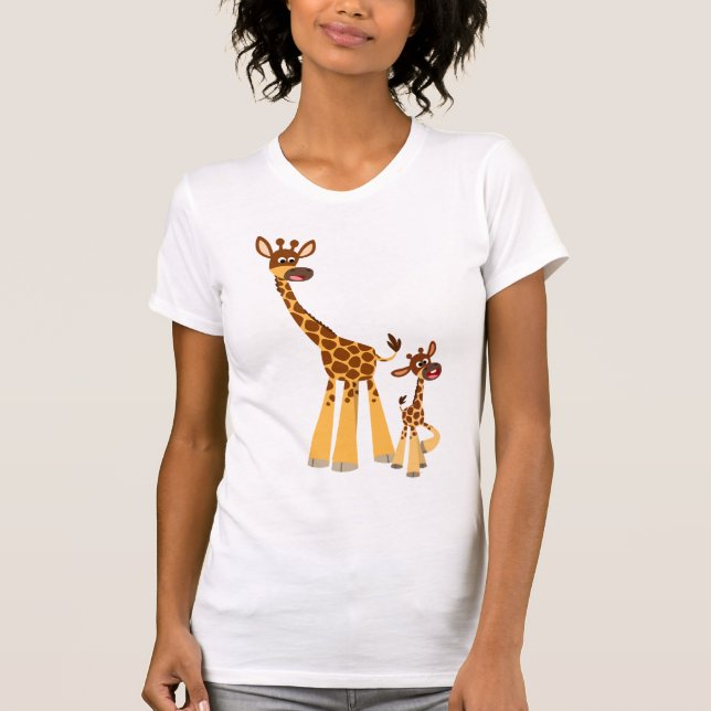 Foto de Bela Mãe Girafa e Camiseta do Feno (Frente)