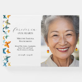 Foto de borboleta Livro de convidados funerários