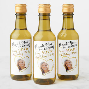 Foto de branco preto Dourado Obrigado 50º aniversá