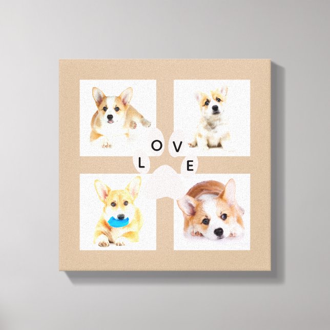 Foto de cão e colégio de impressão de pata 4 Image (Frente)