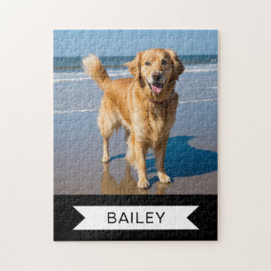 Foto de cão Personalizada Quebra-cabeça de serra d
