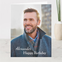Foto de Cartão de Aniversário Personalizada Grande