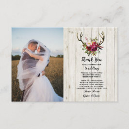 Foto de Cartões de agradecimentos Casamento Antler