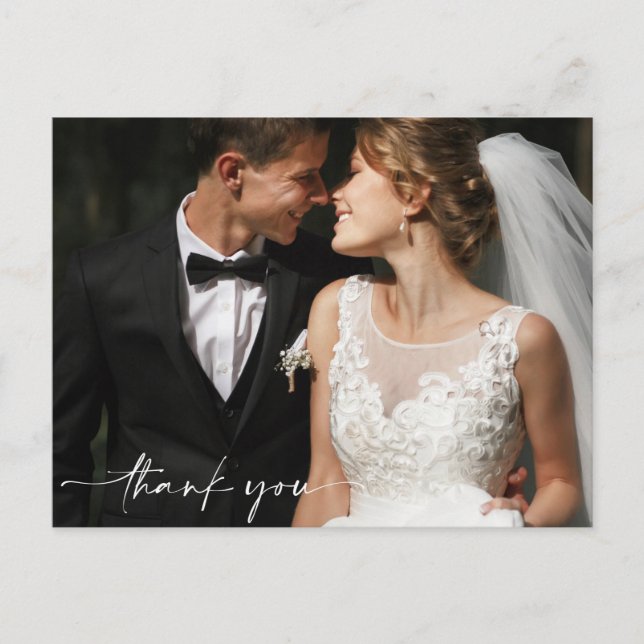 Foto de Cartões de agradecimentos de Casamento (Frente)