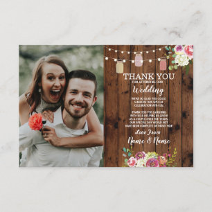 Foto de Cartões de agradecimentos de casamento Ja
