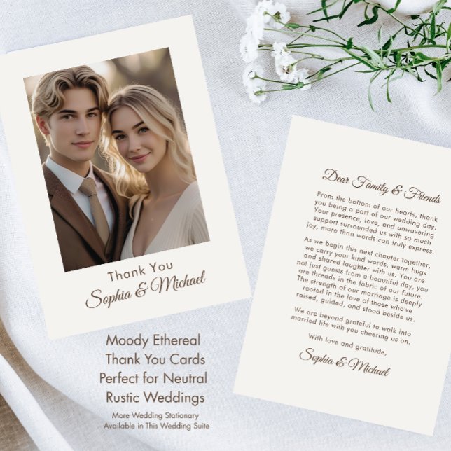 Foto de Cartões de agradecimentos Simples Chic Mod (Criador carregado)