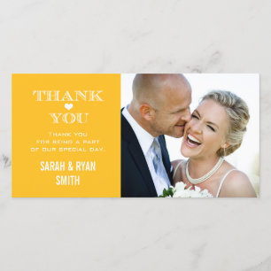Foto de Casamento Amarelo - Obrigado Cartões