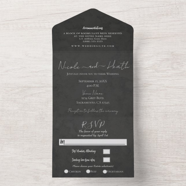 Foto de Casamento com Textura Cinza Escuro Chic Mo (Interno)