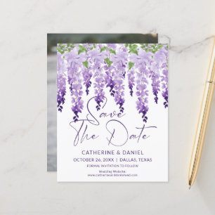 Foto de casamento com Wisteria Lilás em Aquarela