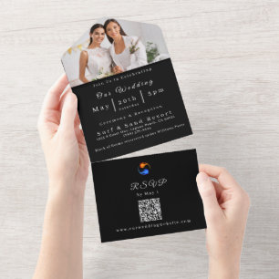 Foto de casamento Convite-Twin Chamas-LGBTQ-