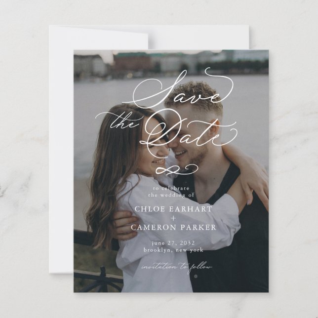 Foto de casamento da caligrafia tradicional do BUD (Frente)