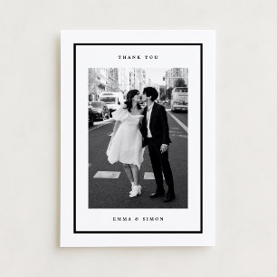 Foto de casamento de agradecimento com moldura pre