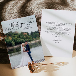 Foto De Casamento De Caligrafia Obrigado Cartões