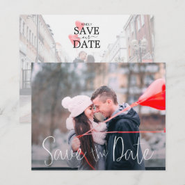 Foto de casamento de script casual simples Salva a