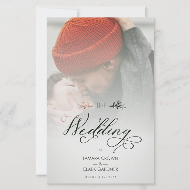 Foto De Casamento De Transparência Chic De Luxo Ba (Frente)