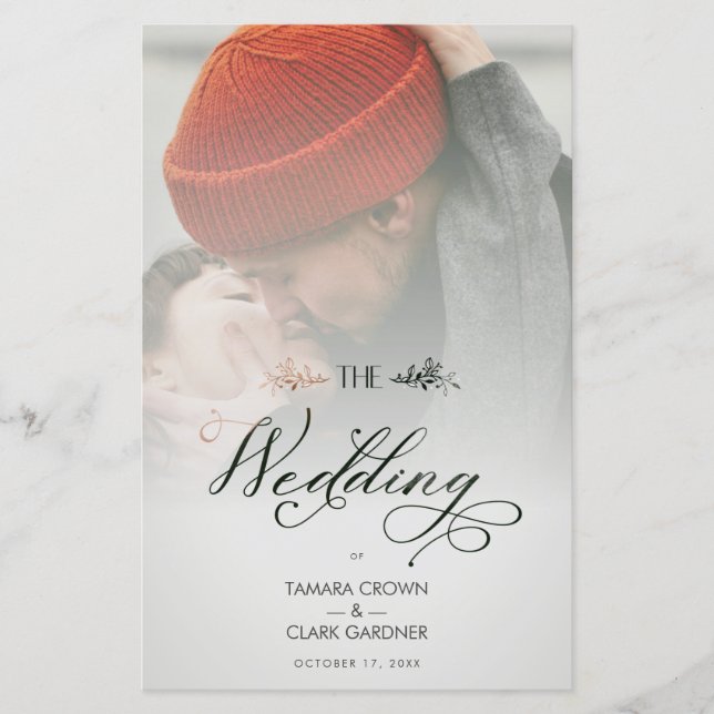 Foto De Casamento De Transparência Chic De Luxo Ba (Frente)