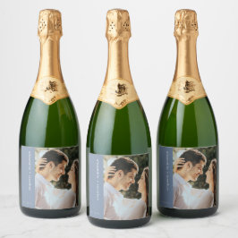 Foto de casamento de vinho espumante personalizado