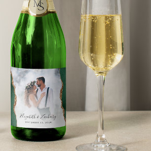 Foto de Casamento Esmeralda Verde Ágata Dourada