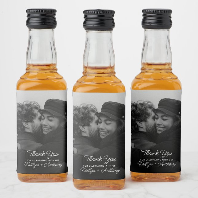 Foto de Casamento Minimalista de Script Moderno (Garrafas)