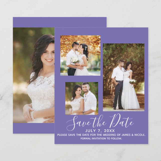 Foto de Casamento Moderno com Cores Mínimas para S (Frente/Verso)