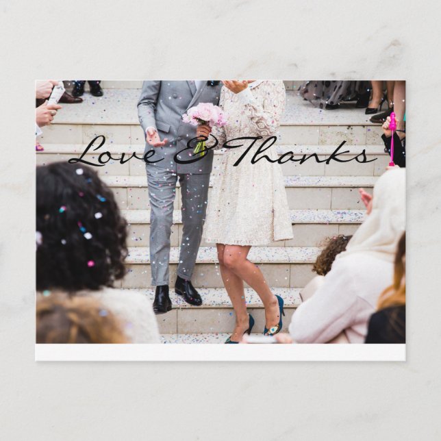 Foto De Casamento Obrigado Cartões De Nota | Cartã (Frente)