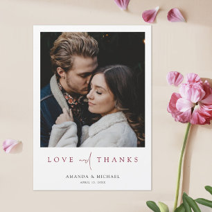 Foto de Casamento Obrigado Magnet com Burgundy