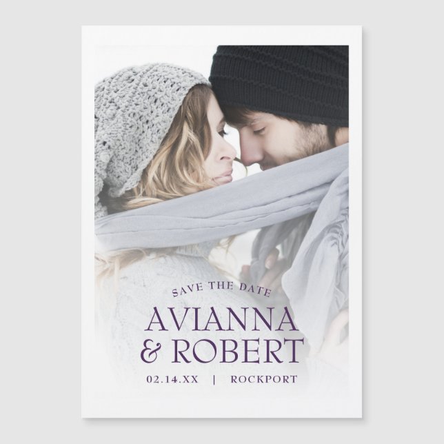 Foto de casamento Salvar a data Convite magnético (Frente)