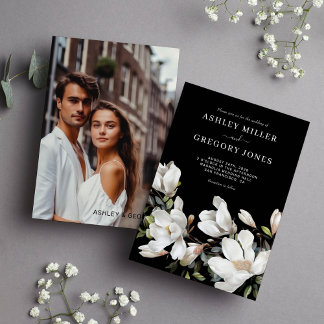 Foto de Convite para Casamento da Magnolia Elegant