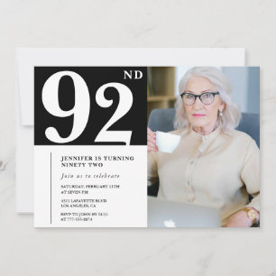 Foto de Convites de 92 anos, em Preto e Branco