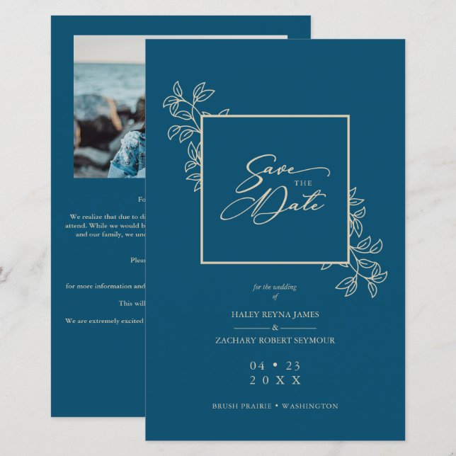 Foto de efeito Dourado das filiais de tendência do (Frente/Verso)