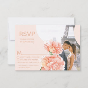 Foto de escolha de refeição RSVP de Casamento Flor