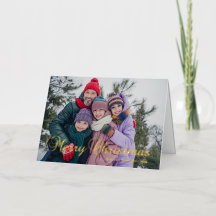 Foto de Família com Caligrafia Clássica de Feliz N