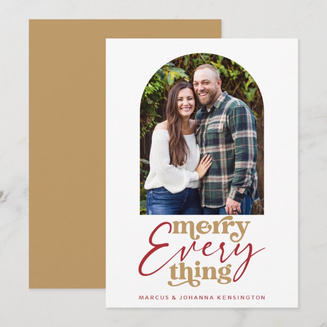 Foto de Feriado do Arch All da Feliz Moderna (Frente/Verso)