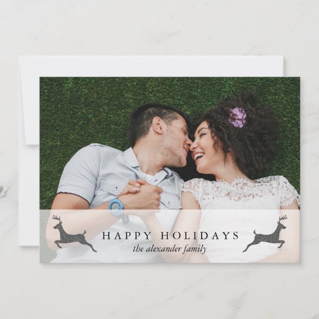 Foto de feriados felizes com cartão vermelho de ve (Frente)