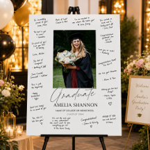 Foto de Formatura com Caligrafia Branca Quadro de