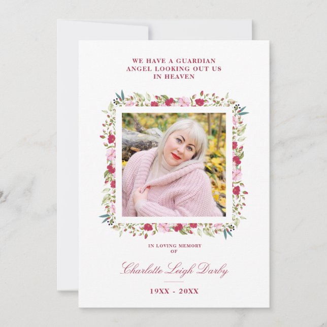 Foto de Garland Floral Botânica, Rosa e Vermelho (Frente)