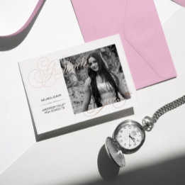 Foto de Graduação Elegante Preta e Branca